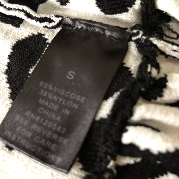 $118 NWT NORDSTROMS Black white sweater dress womens small night party winter - Picture 5 of 7
